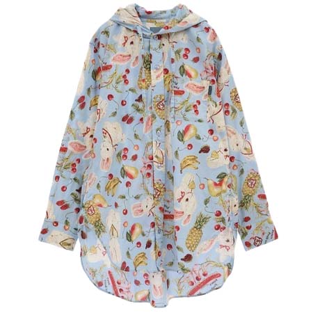 KARL HELMUT(カールヘルム) ジューシーフルーツプリントフードシャツブラウス