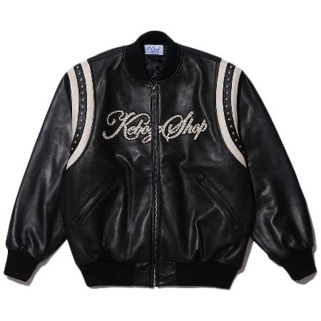 Keboz(ケボズ) DAC STUDS LEATHER VARSITY JACKET