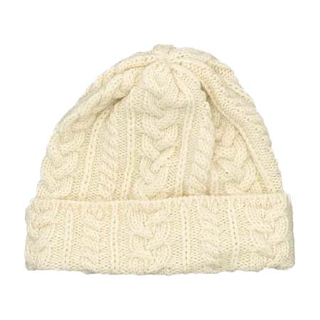 KERRY WOOLLEN MILLS(ケリーウーレンミルズ) Knit Cap WHITE