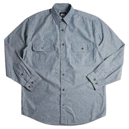 KEY(キー) シャンブレー 長袖 シャツ