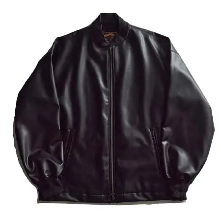 KICS DOCUMENT.(キクスドキュメント) VEGAN LEATHER RIB SHORT BZ / ヴィーガンレザーリブショートブルゾン(BLACK)