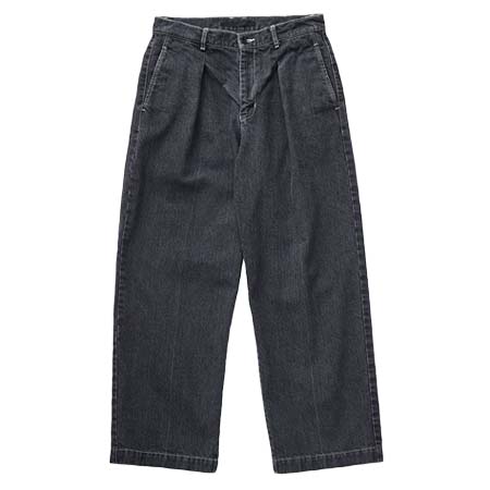 KICS DOCUMENT.(キクスドキュメント) ORGANIC COTTON DENIM TUCK PANTS / オーガニックコットンタックデニム（GRAY）