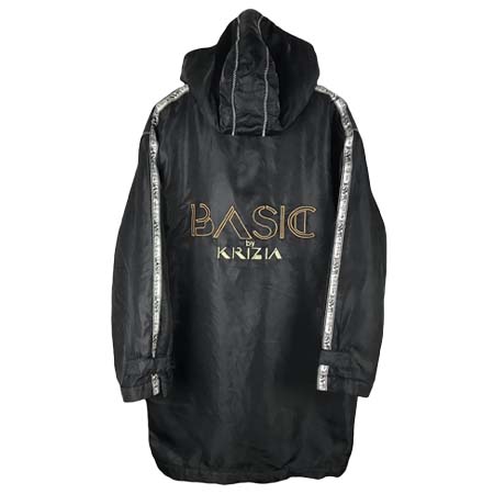 KRIZIAUOMO(クリツィアウォモ) Vintage BASIC by Krizia Black Hooded Windbreaker Jacket 90s