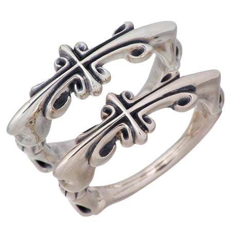 K-SMITH(ケースミス) クロス シルバー2本セット リング