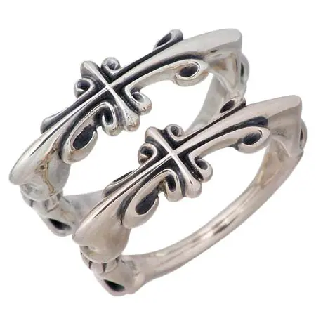 K-SMITH(ケースミス) クロス シルバー2本セット リング