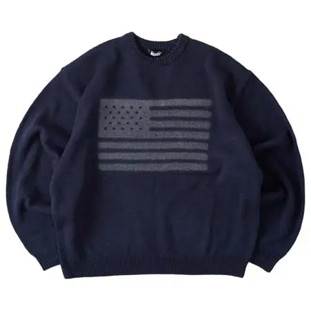 kutir(クティール) FLAG SPRAY DESIGN KNIT/フラッグスプレーデザインニット
