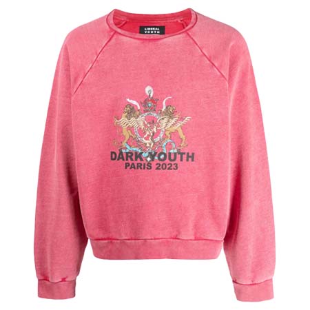 LIBERAL YOUTH MINISTRY(リベラル・ユース・ミニストリー) グラフィック クロップド プルオーバー