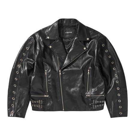LIBERE(リベーレ) WIDE LEATHER RIDER JACKET / BLACK