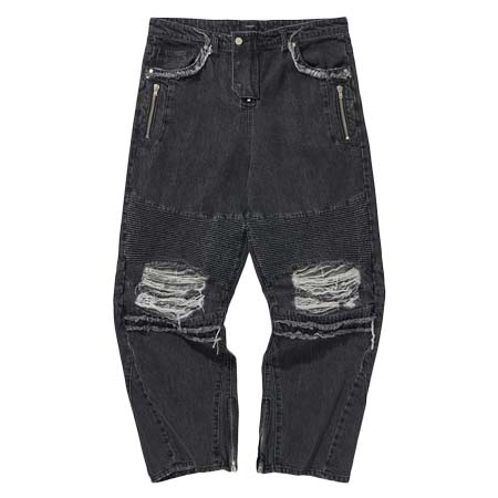 LIBERE(リベーレ) DENIM BIKER BAGGY PANTS / BLACK