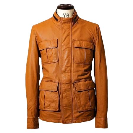 Liugoo(リューグー) 本革 M-65タイプ レザーフィールドジャケット メンズ リューグー SFJ24A レザージャケット 革ジャン ブルゾン