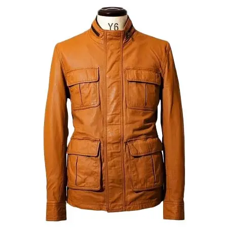 Liugoo(リューグー) 本革 M-65タイプ レザーフィールドジャケット メンズ リューグー SFJ24A レザージャケット 革ジャン ブルゾン