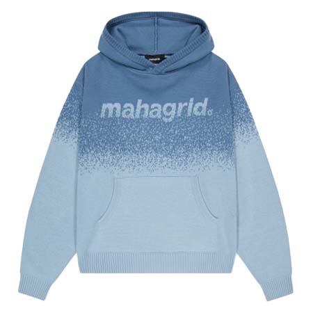 mahagrid(マハグリッド) BASIC LOGO OMBRE KNIT HOODIE/ベーシックロゴニット プルオーバーパーカー