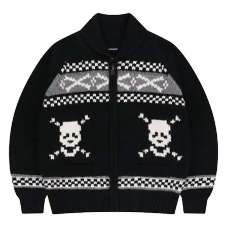 mahagrid(マハグリッド) SKULL COWICHAN KNIT SWEATER/スカル カウチン ニットセーター