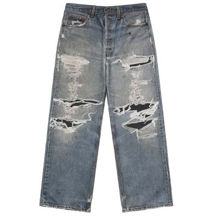 mahagrid(マハグリッド) ALLOVER VINTAGE PRINT DENIM PANT/ビンテージプリントパンツ