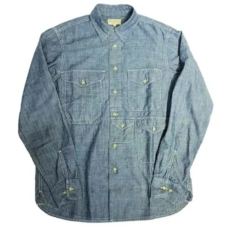 MANIFATTURA CECCARELLI(マニファッチュラ・チェッカレッリ) 701 QV HISTORIC SHIRT / BLUE CHAMBRAY