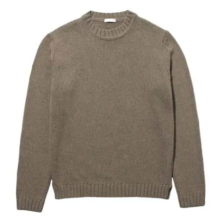 nomiamo(ノミアモ) カシミヤミドルゲージ クルーニット モカ