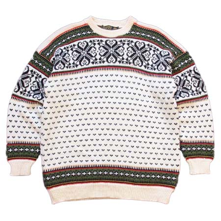 Nordstrikk(ノルドストリック) 80s ノルウェー製 nordstrikk ノルディック柄 ウールニット セーター L