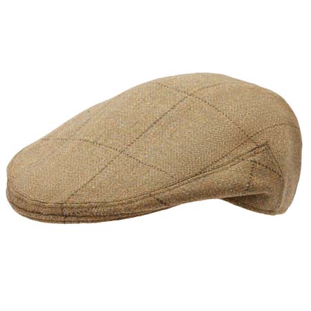 OLIVER BROWN(オリバーブラウン) Garforth Cap – Moss Windowpane Tweed
