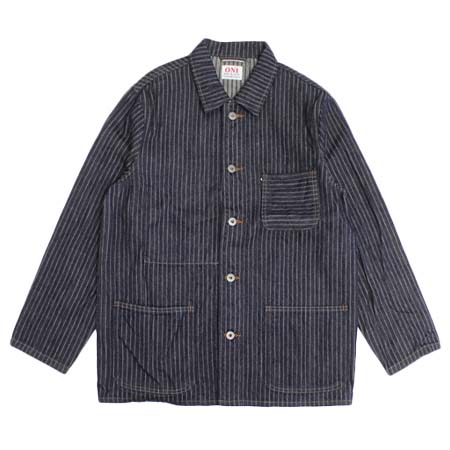 ONI DENIM(オニデニム) 鬼デニム12oz針抜きジャガードストライプデニムカバーオール