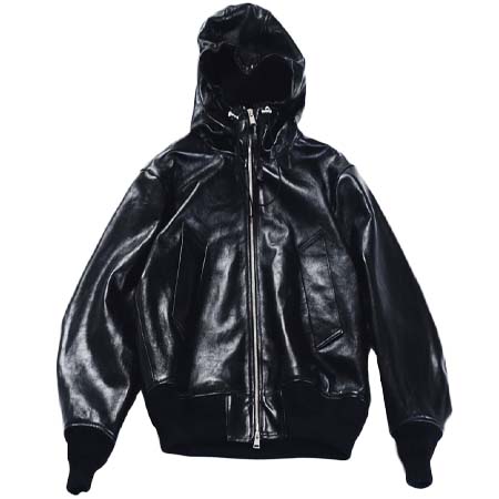 OUAT(オーユーエーティー) -011- BLACK LAMBSKIN BOMBER PARKA