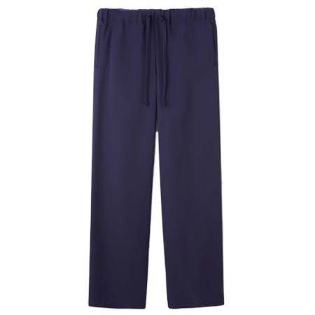 OVERCOAT(オーバーコート) classic rayon tricotine drawstring trouser in navy