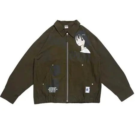 over print(オーバープリント) faith jacket(brown)