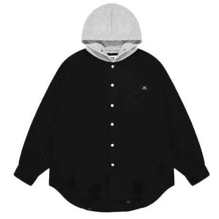 OY(オーワイ) DESTROYED HOODIE SHIRTS/デストロイドフーディーシャツ