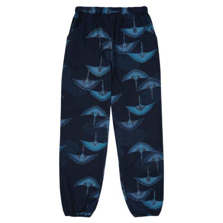 Pagong(パゴン) 和柄 友禅パンツ ＜ジェット鶴/紺＞