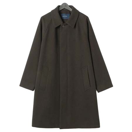 Perfect Suit Factory(パーフェクトスーツファクトリー) ウールメルトン　ステンカラーコート　カーキ