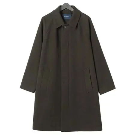 Perfect Suit Factory(パーフェクトスーツファクトリー) ウールメルトン　ステンカラーコート　カーキ