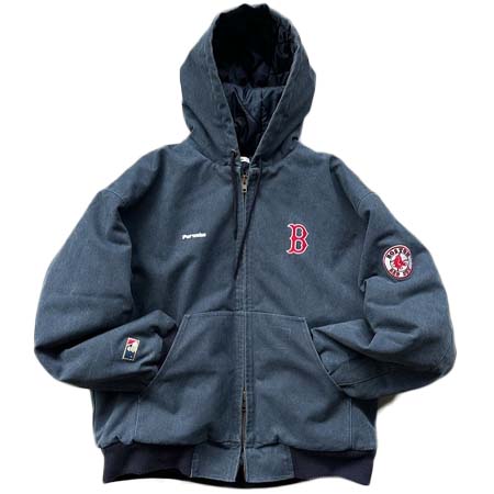 Perushu(ペルーシュ) Perushu × MLB コラボ中綿キルティングダックフードブルゾン