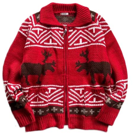 Perushu(ペルーシュ) ダブルジップローゲージカウチンニット