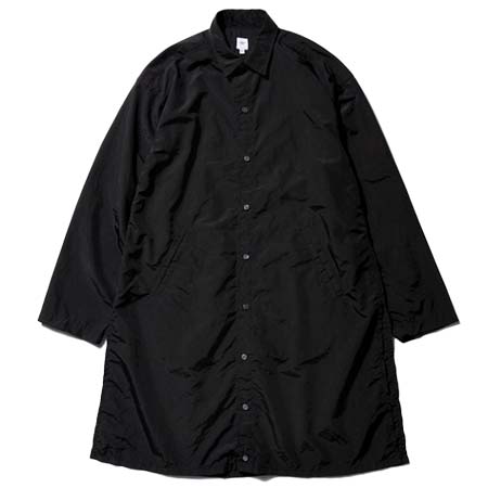 RANDT(アールアンドティー) Long Shirt – Taslan Nylon 2ply – Black
