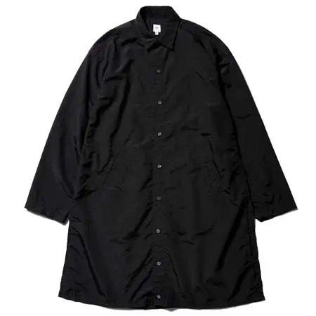 RANDT(アールアンドティー) Long Shirt – Taslan Nylon 2ply – Black