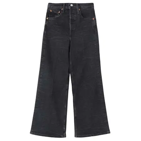 Re|Done(リダン) ハイライズ ワイドレッグ クロップデニムパンツ