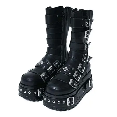 REFLEM(レフレム) 7バックルプラットフォームブーツ