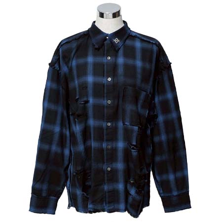 REFLEM(レフレム) バックプリント加工チェックシャツ