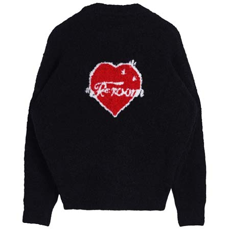re:room(リルーム) BIG HEART CREW NECK KNIT［REK142］