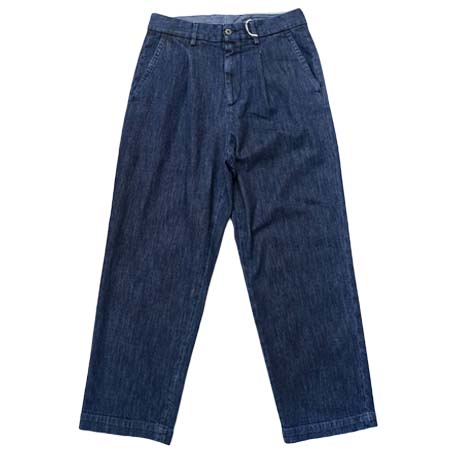 RICCARDO METHA(リカルドメッサ) 1TUCK WIDE TROUSERS DENIM PANTS / BLUE BLUE