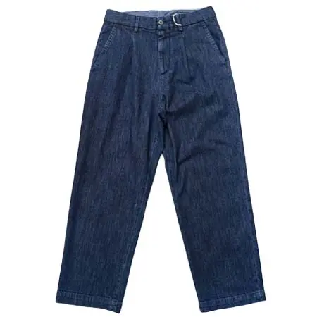 RICCARDO METHA(リカルドメッサ) 1TUCK WIDE TROUSERS DENIM PANTS / BLUE BLUE