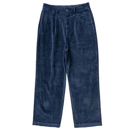 RICCARDO METHA(リカルドメッサ) 1TUCK WIDE PANTS 8walle CORDUROY SOLID / NAVY