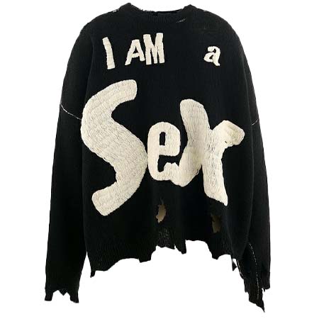 SAINT MICHAEL(セイントマイケル) SP_CREW KNT / I AM A / BLACK