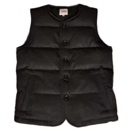 San Francisco(サンフランシスコ) WOOL NO COLLAR DOWN VEST