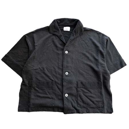 scair(スケアー) Beach Shirt/リネンパイルビーチシャツ(BLACK)