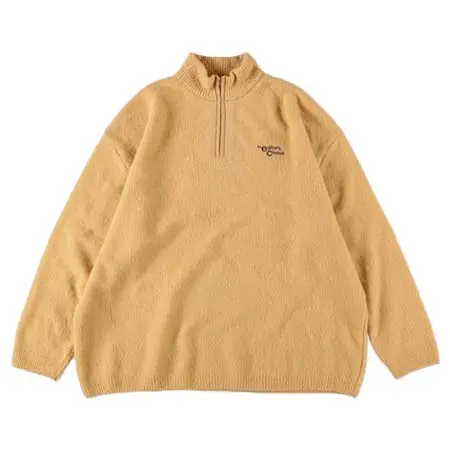 S.F.C (STRIPES FOR CREATIVE) (ストライプフォークリエイティブ) S.F.C x the e_C HALF ZIP KNIT [BEIGE]