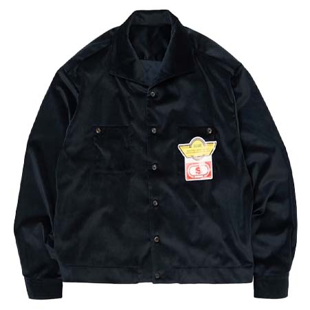 sillage(シラージ) rib blouson deadstock velvet black