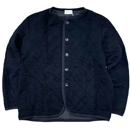 SPINNER BAIT(スピナーベイト) ミリタリーキルト ライナーカーディガン ブラック