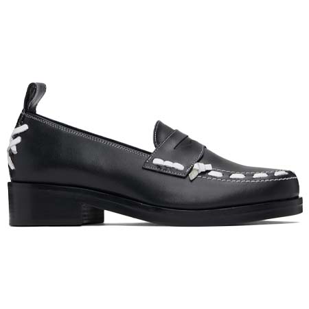 STEFAN COOKE(ステファンクック) ブラック レザー ローファー