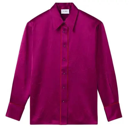 ST.JOHN(セントジョン) Embossed Floral Blouse