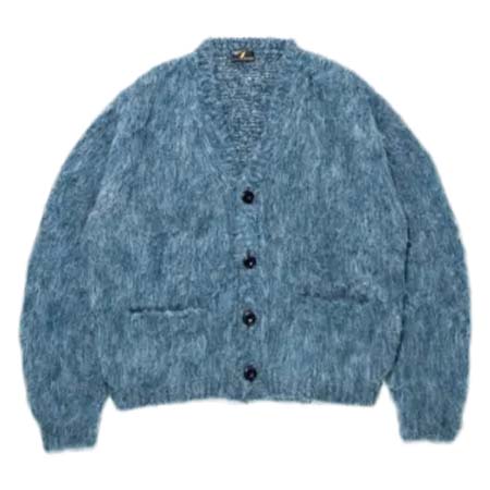 STRANGE TRIP(ストレンジトリップ) MIX MOHAIR CARDIGAN(モヘアカーディガン) BLUE×GRAY